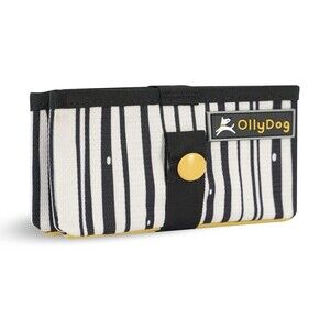 OllyDog Crumple Travel Bowl Raven Black/White Collapsible Dog Food Water Bowl